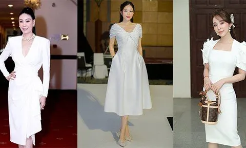 Hà Kiều Anh, Quỳnh Nga thanh lịch mà vẫn quyến rũ với váy trắng tinh khôi